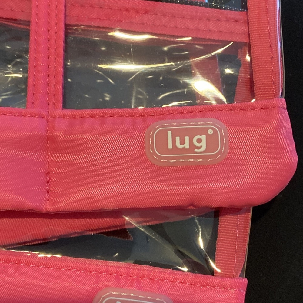 Lug Color Joy Envelope 3pc Clearview Zip Travel Cosmetic Organizer Pouch Set NWT - Picture 5 of 8